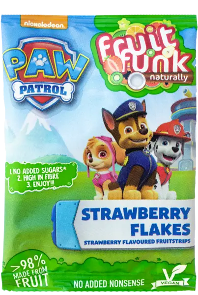 Fulgi din fructe cu capsuni Paw Patrol, 16g, Fruit Funk