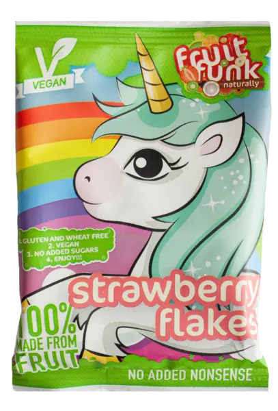 Fulgi din fructe cu capsuni Unicorn, 16g, Fruit Funk