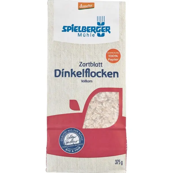 Fulgi integrali de spelta Demeter, eco - 375 g