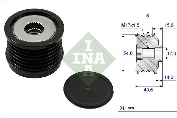 Fulie alternator ALFA ROMEO GIULIETTA; CHRYSLER DELTA; FIAT 500L, 500X, BRAVO II, CROMA, TIPO; JEEP RENEGADE; LANCIA DELTA III; SUZUKI SX4 S-CROSS, VITARA 1.6D 1.9D 2.0D dupa 2005