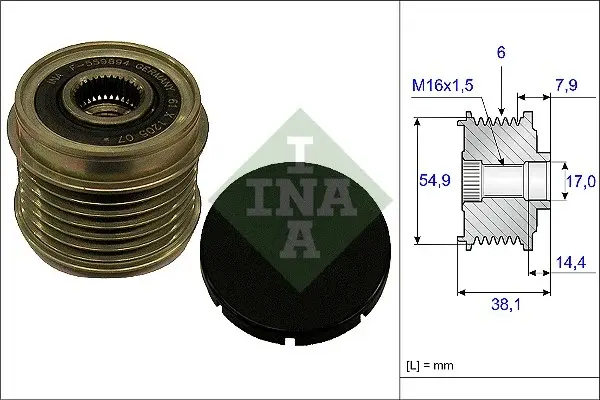 Fulie alternator IVECO DAILY IV, DAILY V, DAILY VI; CITROEN JUMPER; FIAT DUCATO; PEUGEOT BOXER 3.0CNG 3.0D dupa 2006