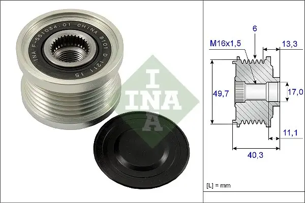 Fulie alternator NISSAN QASHQAI I, SENTRA VI, TEANA II, TEANA III, TIIDA, VERSA I, X-TRAIL 1.8 2.0 dupa 2006