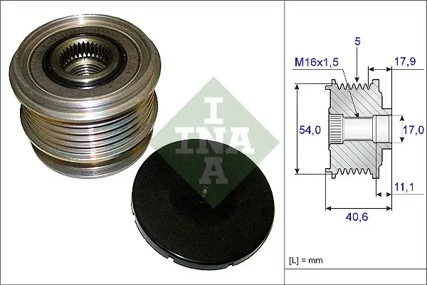Fulie alternator VOLVO C30, S40 II, S60 I, S60 II, S80 II, V50, V60 I, V70 II, V70 III, XC60, XC70, XC70 II, XC90 I; FORD MONDEO IV, S-MAX 2.0-2.5ALK dupa 2005