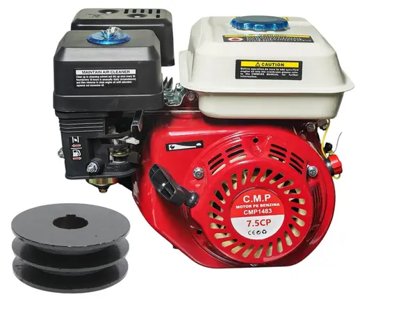 *FULIE CADOU* Motor benzina 7.5cp, 4 timpi, 196cmc, 3600rpm ax 3/4, 15kg, pentru generator, motocultor, motopompa etc Campion CMP1483