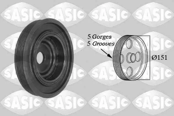 Fulie curea, arbore cotit SASIC 2154008