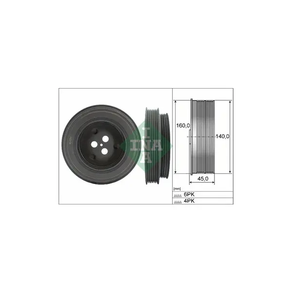 Fulie curea, arbore cotit Schaeffler INA 544 0131 10