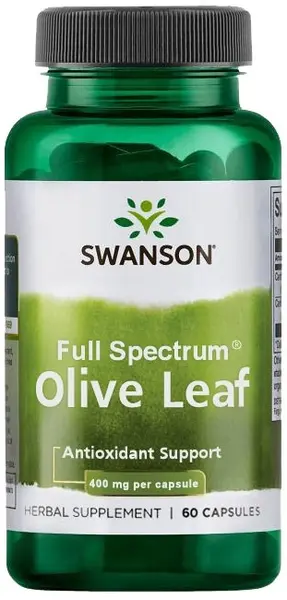 Full Spectrum Olive Leaf, 400 mg, 60 capsule, Swanson