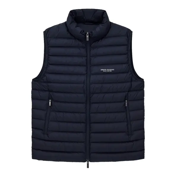 Full zip sleeveless down deep navy S