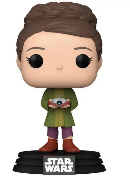 Funko pop Star Wars Obi Wan Kenoby Young Leia With Lola Cle 659 Bobble Head 9cm