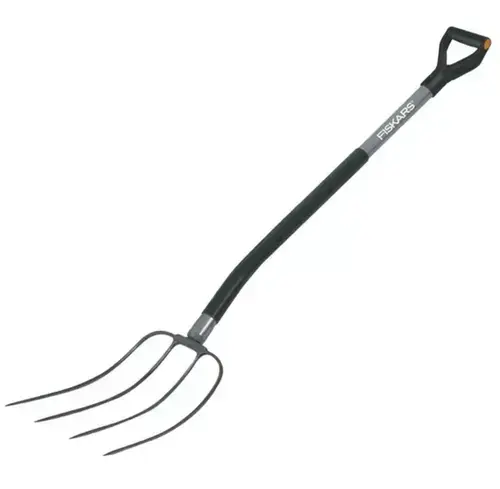 Furca pentru compost Fiskars Ergonomic(Negru/Gri)