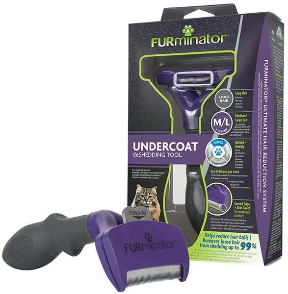 FURminator Perie pentru pisici cu păr lung