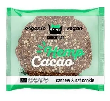 Fursec bio cu semințe de cânepă și cacao, 50 g, Kookie Cat