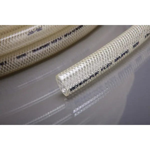 Furtun alimentar cu insertie, Glass Clear, 10 x 3 mm, 60 bar, rola 50m, PVC transparent, multistrat, pentru presiune