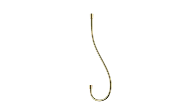 Furtun de dus anti-twist Inula, 150 cm, PVC cu capat conic, auriu periat