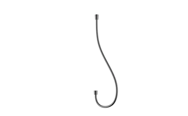 Furtun de dus anti-twist Inula, 150 cm, PVC cu capat conic, gun metal