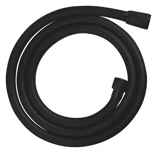 Furtun de dus Grohe VitalioFlex 287412432, universal, 1/2 inch x 1/2 inch, 1.5 m, anti-rasucire, mat, Negru