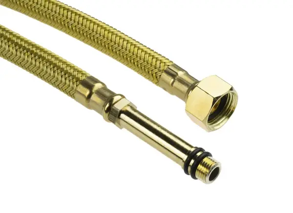 Furtun de racordare, pentru baterii cu montare pe consola, 40 cm, auriu, Deante