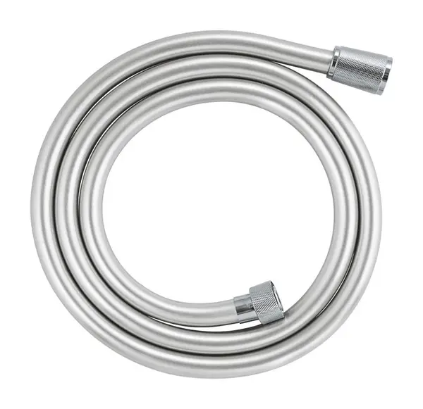 Furtun dus Grohe SilverFlex 28364001, 1/2 inch x 1/2 inch, 1.5 m, anti-rasucire, cauciuc, Crom
