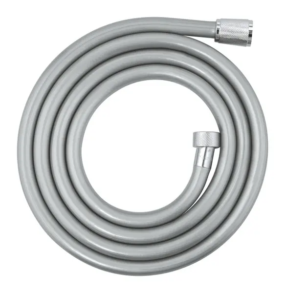 Furtun dus Grohe Vitalio Flex 27173002, 1/2 inch x 1/2 inch, universal, 2 m, anti-indoire, ornamente cromate, Crom