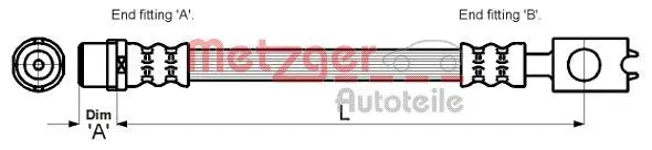Furtun frana METZGER 4110262