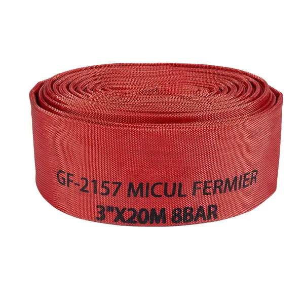 Furtun Irigatii, Diametru 3", Lungime 20 m, fara Racorduri, Culoare Rosie, Micul Fermier GF-2157