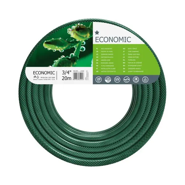 furtun pentru gradina cellfast economic, 3 straturi cu armatura, 3 4 20m, protectie uv