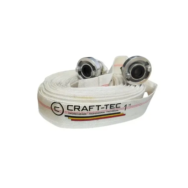 FURTUN POMPIER / FURTUN REFULARE APA CU CUPLE 2'' 20M 8 BARI, ALB, PENTRU MOTOPOMPA SI IRIGATII, CRAFT-TEC AQUAMASTER MX1218