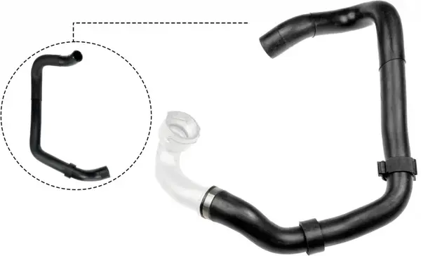 Furtun radiator inferior (31,5mm 31,5mm) potrivit AUDI A3; SEAT ALTEA, ALTEA XL, LEON, TOLEDO III; SKODA OCTAVIA II; VW GOLF PLUS V, GOLF V, JETTA III, TOURAN 2.0D 02.03-07.15
