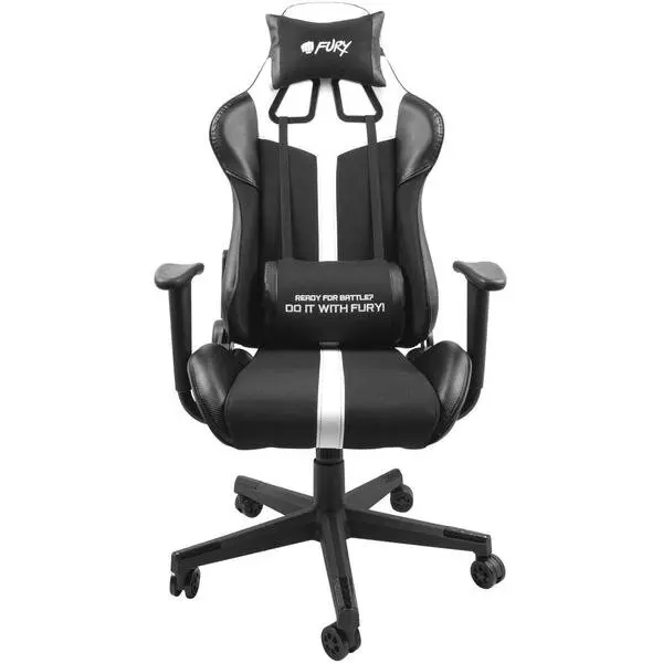 FURY Scaun gaming Fury Avenger XL, reglabil, Negru/Alb