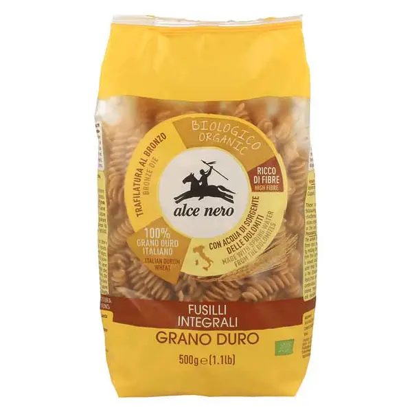 Fusilli Din Grau Dur Eco 500Gr Alce Nero