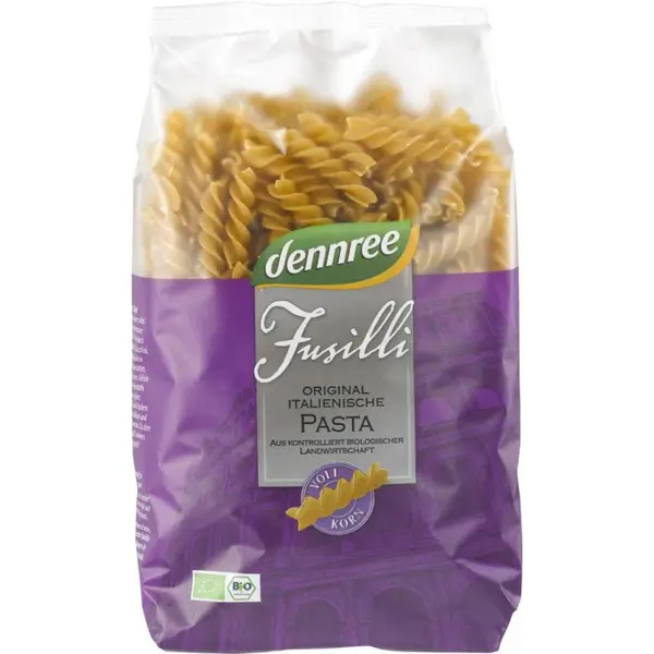 Fusilli din grau dur integrale, eco - 500 g