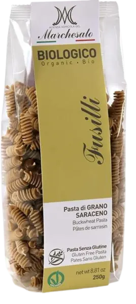 Fusilli din hrisca fara gluten Bio, 250g, Marchesato