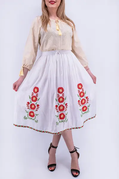 Fusta stilizata cu motive florale - Ionelia 5