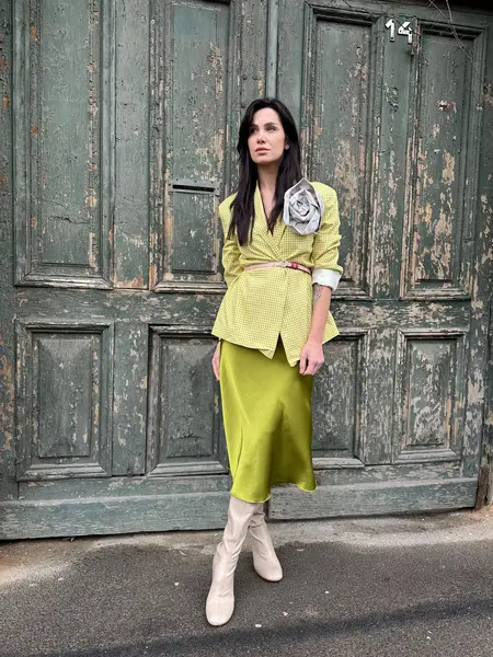 Fustă verde lime