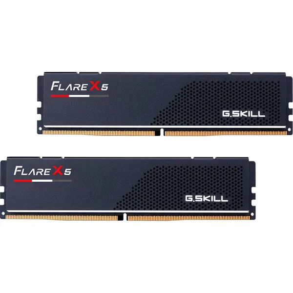 G.SKILL Kit dual memorie RAM G.Skill Flare X5, Capacitate DDR5 32GB (2x 16 GB), Frecventa 6000 MHz, CL 36, Negru