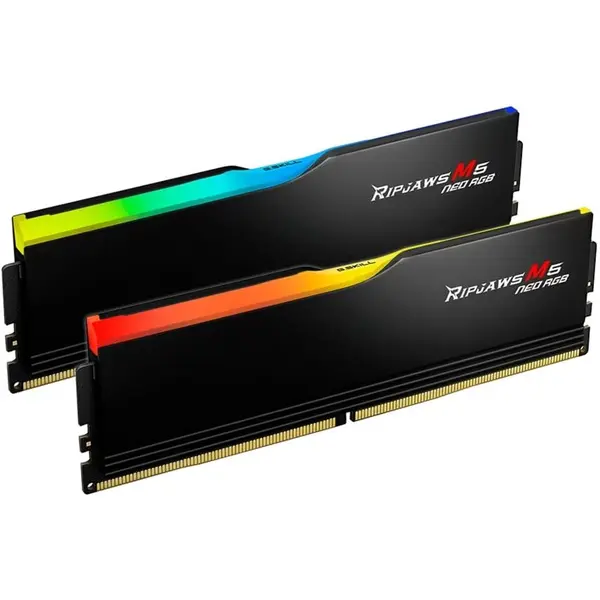 G.SKILL Kit dual memorie RAM G.Skill Ripjaws M5 Neo, Capacitate 64GB DDR5 (2x 32 GB), Frecventa 6000 MHz, CL 32, Negru