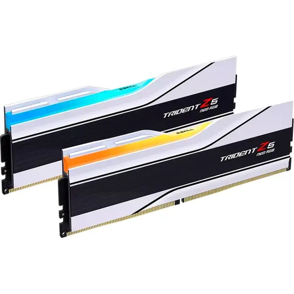 G.SKILL Kit dual memorie RAM G.Skill Trident Z5 Neo RGB, Capacitate 64GB DDR5 (2x 32 GB), Frecventa 6000, CL - 30, Argintiu