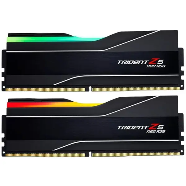 G.SKILL Kit dual memorie RAM G.Skill Trident Z5 NEO RGB, Capacitate DDR5 64GB (2 x 32 GB), Frecventa 6000 MHz, CL 32, Negru