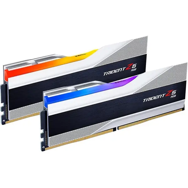 G.SKILL Kit dual memorie RAM G.Skill Trident Z5 RGB, Capacitate DDR5 32GB (2 x 16 GB), Frecventa 7200 MHz, CL 34, Argintiu