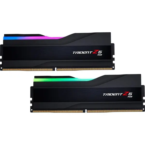 G.SKILL Kit dual memorie RAM G.Skill Trident Z5 RGB, Capacitate DDR5 32GB (2x 16 GB), Frecventa 5600 MHz, CL 36, Negru