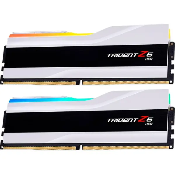 G.SKILL Kit dual memorie RAM G.Skill Trident Z5 RGB, Capacitate DDR5 64GB (2x 32 GB), Frecventa 6400 MHz, CL 32, Alb