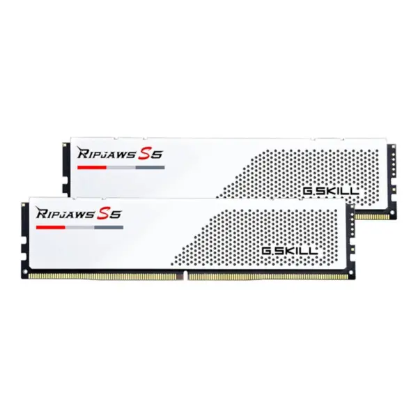 G.SKILL Memorie RAM G.SKILL Ripjaws S5, Tip DDR5, Capacitate 64GB, KIT 2x32GB, 6000 MHz, CL30, Alb, DDR5-6000/6000J3040G32GX2-RS5W