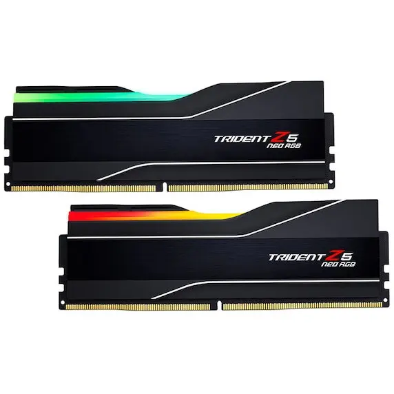 G.SKILL Memorie RAM G.Skill Trident Z5 Neo RGB, Tip DDR5, Capacitate 32 Gb, KiT 2x16GB, 6000 GHz, CL30, Negru, F5-6000J3038F16GX2-TZ5NR