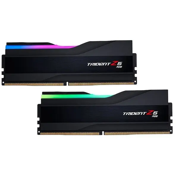 G.SKILL Memorie RAM G.SKILL Trident Z5 RGB, Tip DDR5, Capacitate 32GB, KIT 2x16GB, 6400 MHz, CL32, K2/6400J3239G16GX2-TZ5RK
