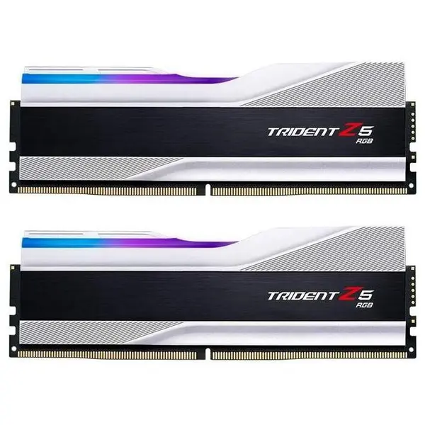 G.SKILL Memorii G.Skill Trident Z5 RGB 64GB, DDR5, 6000MHz, CL32, Dual Channel, Argintiu