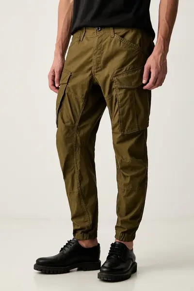 G-Star pantaloni pentru bărbați din bumbac Cargo 3d regular tapered cuffed