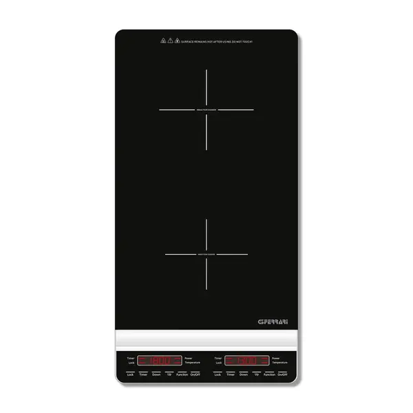 G3 Ferrari Plita electrica cu inductie G3Ferrari – G10139 verticala, 2 ochiuri 3100W, reglare temperatura si putere, control soft touch, timer si afisaj LCD, oprire automata, super-slim