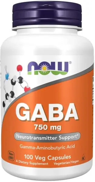 GABA, 750 mg, 100 capsule, Now