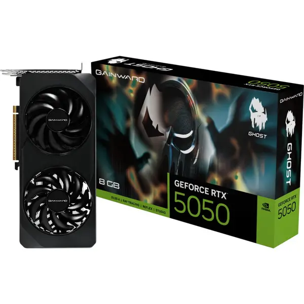Gainward Placa video Gainward, GeForce RTX 5050 Ghost 8GB GDDR6 128-bit, graphics card DLSS 4, DisplayPort, HDMI 2.1