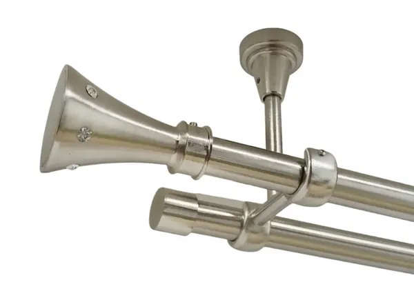 Galerie dubla carter fara inele prindere tavan 19/19 mm inox